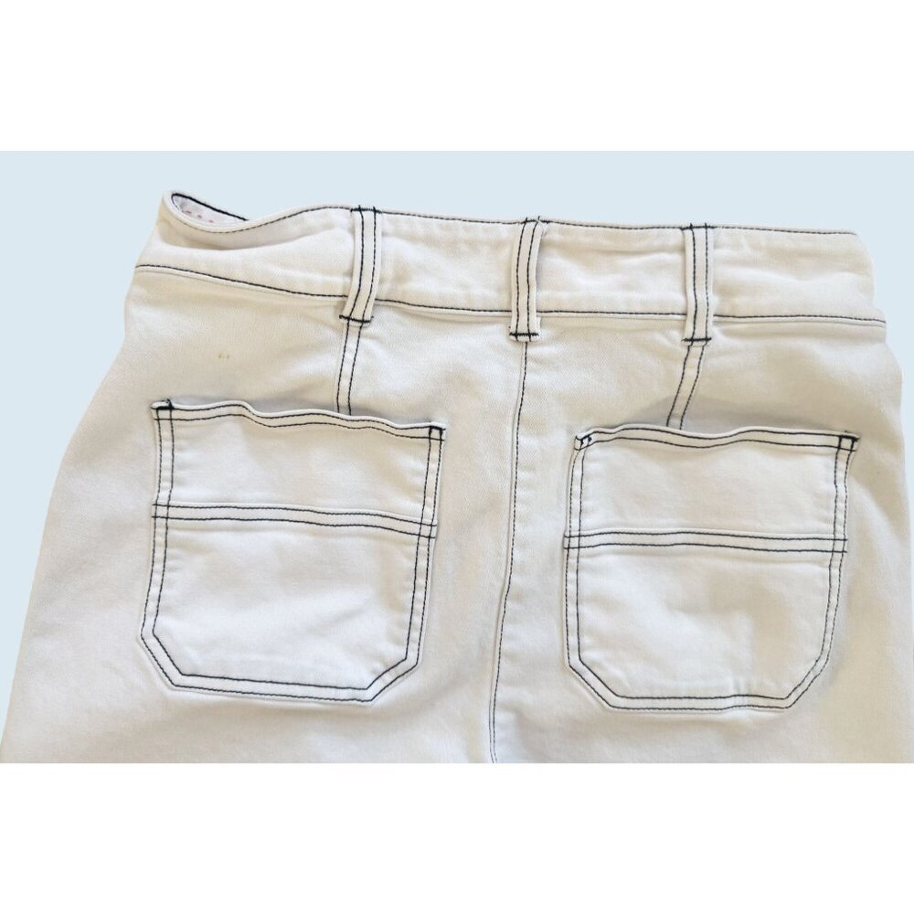 ANTHROPOLOGIE / MAEVE Joss Contrast Stitch Utility Pant Jean Size 6 - Picture 6 of 8